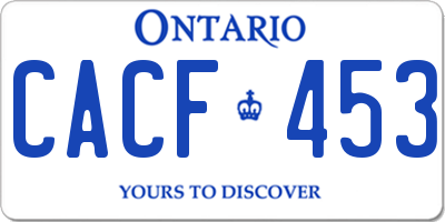 ON license plate CACF453