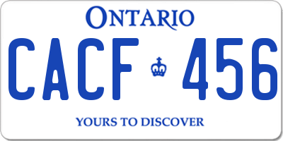 ON license plate CACF456