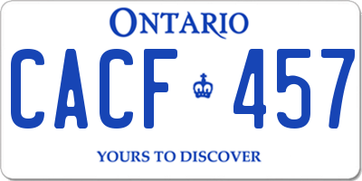 ON license plate CACF457