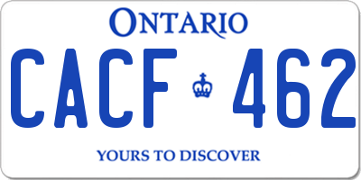 ON license plate CACF462