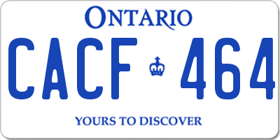 ON license plate CACF464