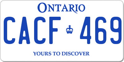 ON license plate CACF469