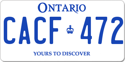 ON license plate CACF472