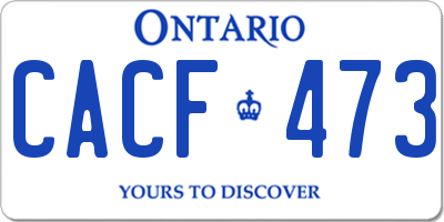 ON license plate CACF473