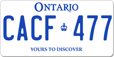 ON license plate CACF477