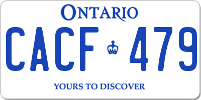 ON license plate CACF479