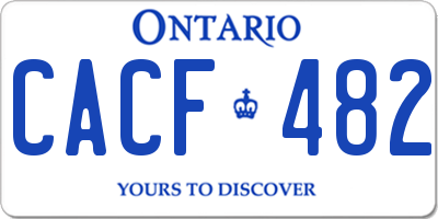 ON license plate CACF482