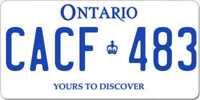 ON license plate CACF483