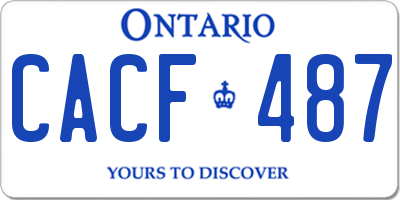 ON license plate CACF487