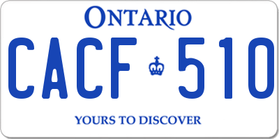 ON license plate CACF510