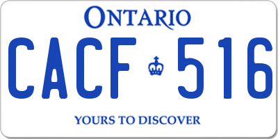 ON license plate CACF516