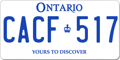 ON license plate CACF517