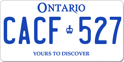 ON license plate CACF527