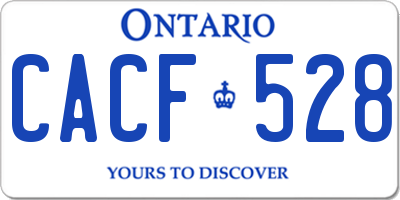 ON license plate CACF528