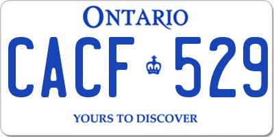 ON license plate CACF529