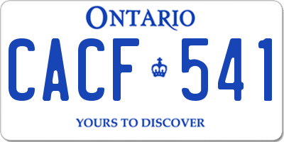 ON license plate CACF541