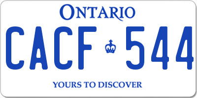 ON license plate CACF544