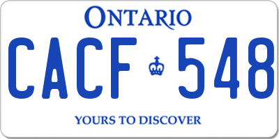 ON license plate CACF548