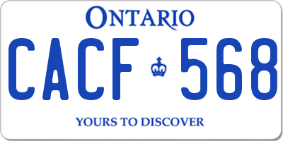 ON license plate CACF568