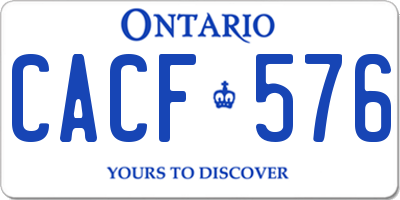 ON license plate CACF576