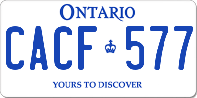 ON license plate CACF577