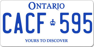 ON license plate CACF595