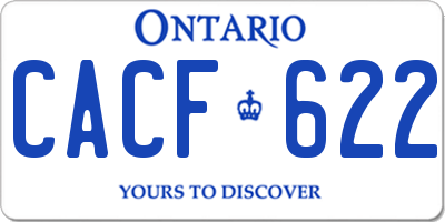 ON license plate CACF622