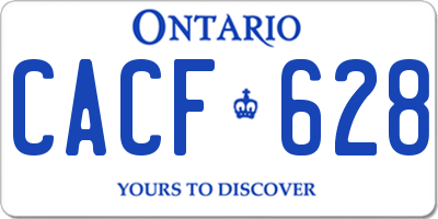 ON license plate CACF628