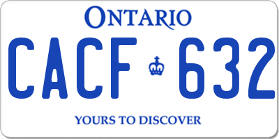 ON license plate CACF632