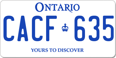 ON license plate CACF635