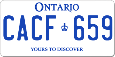 ON license plate CACF659