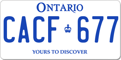 ON license plate CACF677