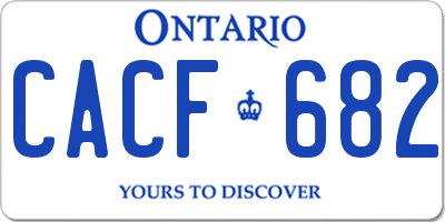 ON license plate CACF682