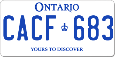 ON license plate CACF683