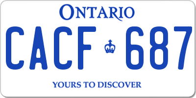 ON license plate CACF687