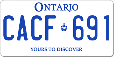 ON license plate CACF691