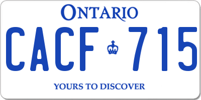 ON license plate CACF715