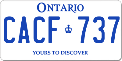 ON license plate CACF737