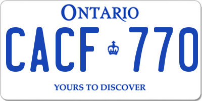 ON license plate CACF770