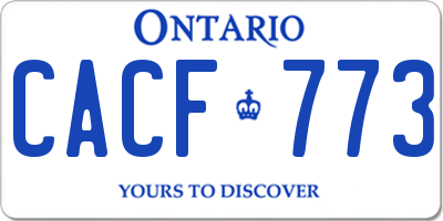 ON license plate CACF773