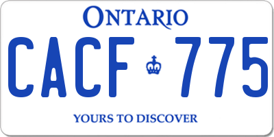 ON license plate CACF775