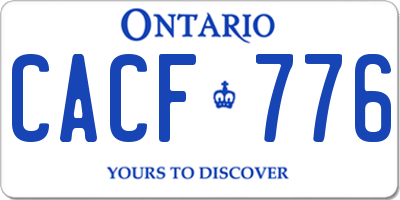 ON license plate CACF776