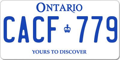 ON license plate CACF779