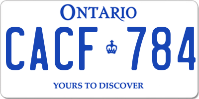 ON license plate CACF784