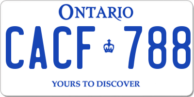 ON license plate CACF788