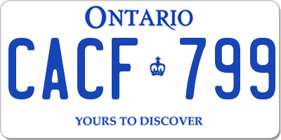 ON license plate CACF799