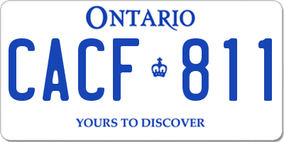 ON license plate CACF811