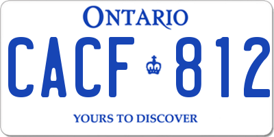 ON license plate CACF812