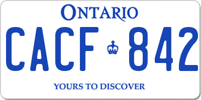 ON license plate CACF842