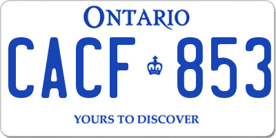 ON license plate CACF853